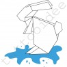 Królik w kałuży Origami