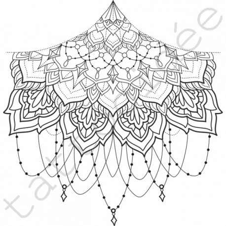 Under-breast z koralikami